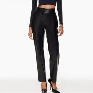 Aritzia Babaton Command High Waisted Vegan Leather Pants  Black Size 4